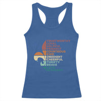 Funny Scouting Leader Law Racerback Tank Top Vintage Fleur De Lis