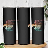 Funny Scouting Leader Law Skinny Tumbler Vintage Fleur De Lis