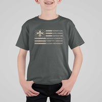 Funny Scout Leader Camping USA American Flag T Shirt For Kid