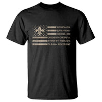 Funny Scout Leader Camping USA American Flag T Shirt