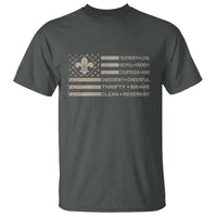 Funny Scout Leader Camping USA American Flag T Shirt