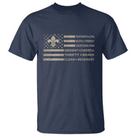Funny Scout Leader Camping USA American Flag T Shirt