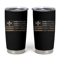 Funny Scout Leader Camping USA American Flag Tumbler Cup