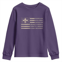 Funny Scout Leader Camping USA American Flag Youth Sweatshirt