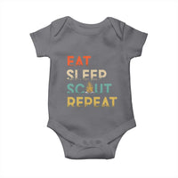 Funny Eat Sleep Scout Repeat Baby Onesie Scouting Outdoor Camping Nature Campfire