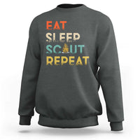Funny Eat Sleep Scout Repeat Sweatshirt Scouting Outdoor Camping Nature Campfire