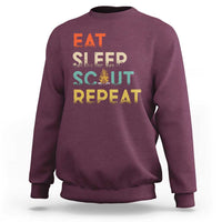 Funny Eat Sleep Scout Repeat Sweatshirt Scouting Outdoor Camping Nature Campfire