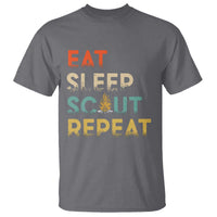 Funny Eat Sleep Scout Repeat T Shirt Scouting Outdoor Camping Nature Campfire