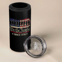 We The People Since 1776 4 in 1 Can Cooler Tumbler US Military Army Birthday Vintage American Flag