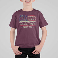 We The People Since 1776 T Shirt For Kid US Military Army Birthday Vintage American Flag