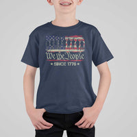 We The People Since 1776 T Shirt For Kid US Military Army Birthday Vintage American Flag