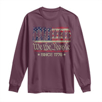 We The People Since 1776 Long Sleeve Shirt US Military Army Birthday Vintage American Flag