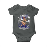 The North American P 51 Mustang American Fighter Bomber Aircraft Baby Onesie WW2 Aircraft Pin Up Girl