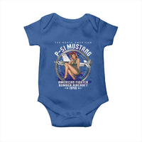 The North American P 51 Mustang American Fighter Bomber Aircraft Baby Onesie WW2 Aircraft Pin Up Girl