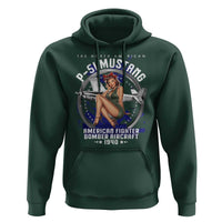 The North American P 51 Mustang American Fighter Bomber Aircraft Hoodie WW2 Aircraft Pin Up Girl