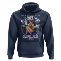 The North American P 51 Mustang American Fighter Bomber Aircraft Hoodie WW2 Aircraft Pin Up Girl