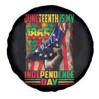 Juneteenth Is My Independence Day Spare Tire Cover Black Pride American Flag