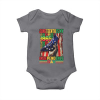 Juneteenth Is My Independence Day Baby Onesie Black Pride American Flag
