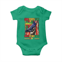 Juneteenth Is My Independence Day Baby Onesie Black Pride American Flag