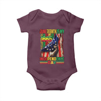 Juneteenth Is My Independence Day Baby Onesie Black Pride American Flag