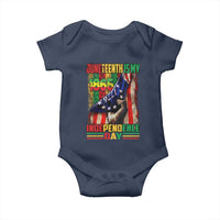Juneteenth Is My Independence Day Baby Onesie Black Pride American Flag
