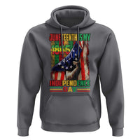Juneteenth Is My Independence Day Hoodie Black Pride American Flag