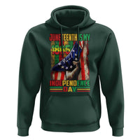 Juneteenth Is My Independence Day Hoodie Black Pride American Flag