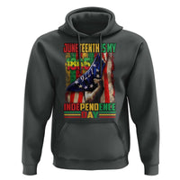 Juneteenth Is My Independence Day Hoodie Black Pride American Flag