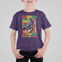 Juneteenth Is My Independence Day T Shirt For Kid Black Pride American Flag
