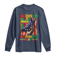 Juneteenth Is My Independence Day Long Sleeve Shirt Black Pride American Flag