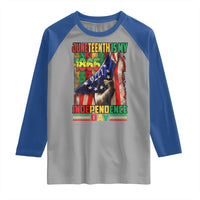 Juneteenth Is My Independence Day Raglan Shirt Black Pride American Flag