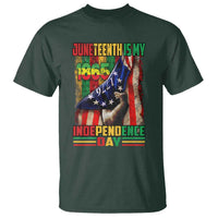 Juneteenth Is My Independence Day T Shirt Black Pride American Flag