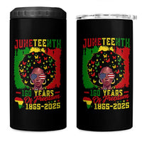 Juneteenth 160 Years Of Freedom 4 in 1 Can Cooler Tumbler African American Pride - Wonder Print Shop