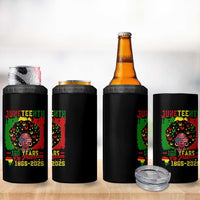 Juneteenth 160 Years Of Freedom 4 in 1 Can Cooler Tumbler African American Pride - Wonder Print Shop