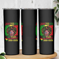 Juneteenth 160 Years Of Freedom Skinny Tumbler African American Pride - Wonder Print Shop