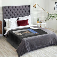 There is Motion At Your Front Door Abraham Lincoln Meme Throw Blanket