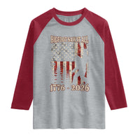 Bigfoot 250th Anniversary USA Raglan Shirt Bigfoot Saw It All 1776 2026 4th of July