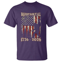 Bigfoot 250th Anniversary USA T Shirt Bigfoot Saw It All 1776 2026 4th of July
