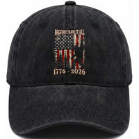 Bigfoot 250th Anniversary USA Washed Cotton Baseball Cap Bigfoot Saw It All 1776 2026 4th of July