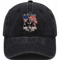 250th Anniversary USA Bigfoot Washed Cotton Baseball Cap Sasquatch 250 Years Independence