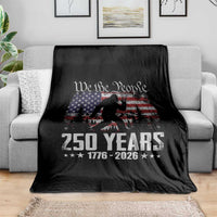 Bigfoot 250 Years American Flag Patriotic 1776 2026 Throw Blanket