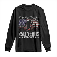 Bigfoot 250 Years American Flag Patriotic 1776 2026 Long Sleeve Shirt