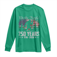 Bigfoot 250 Years American Flag Patriotic 1776 2026 Long Sleeve Shirt