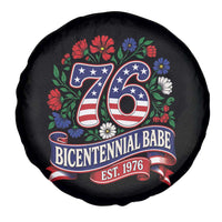 Bicentennial Babe 50th Birthday Spare Tire Cover Vintage 1976 Retro USA Floral