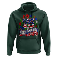 Bicentennial Babe 50th Birthday Hoodie Vintage 1976 Retro USA Floral