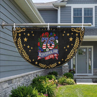 Bicentennial Babe 50th Birthday Patriotic Fan Flag Vintage 1976 Retro USA Floral