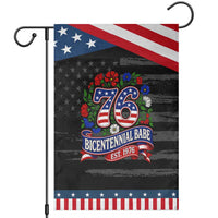 Bicentennial Babe 50th Birthday Patriotic Garden Flag Vintage 1976 Retro USA Floral