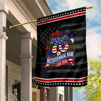 Bicentennial Babe 50th Birthday Patriotic Garden Flag Vintage 1976 Retro USA Floral