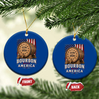 Bourbon Built America 250 Years Ceramic Ornament Patriotic Whiskey 250th Anniversary USA