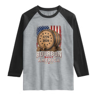 Bourbon Built America 250 Years Raglan Shirt Patriotic Whiskey 250th Anniversary USA